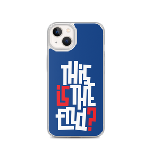 IS/THIS IS THE END? Navy Blue Reverse iPhone Phone Case