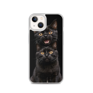 Two Black Cats Follows iPhone Case