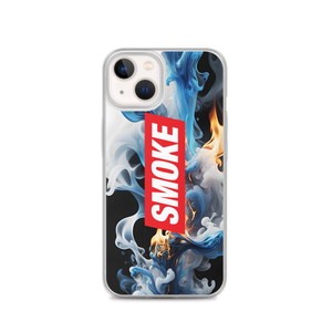 Blue Smoke Fire iPhone Case