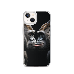 Gorilla Kissing iPhone Case