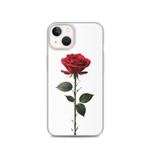 Red Rose on White iPhone Case