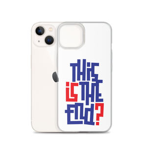 IS/THIS IS THE END? Navy Red iPhone Phone Case