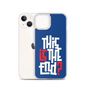 IS/THIS IS THE END? Navy Blue Reverse iPhone Phone Case