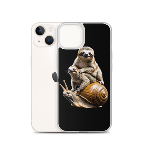 Sloth Riding A Snail iPhone Case