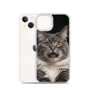 Shocked Cat Face iPhone Case