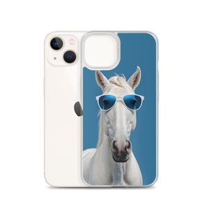 Cool Blue Horse iPhone Case