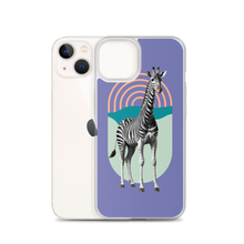 Giraffe Zebra Purple iPhone Case