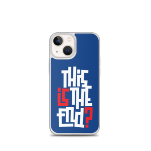 IS/THIS IS THE END? Navy Blue Reverse iPhone Phone Case