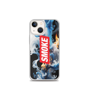 Blue Smoke Fire iPhone Case