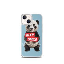 Keep Smile Blue Panda iPhone Case