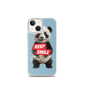 Keep Smile Blue Panda iPhone Case