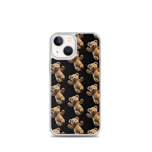 Happy Teddy Bear Pattern iPhone Case