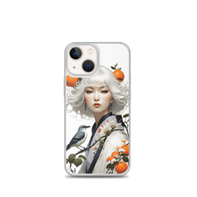 Beauty Lady with Orange and Bird iPhone Case