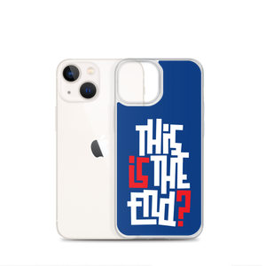 IS/THIS IS THE END? Navy Blue Reverse iPhone Phone Case