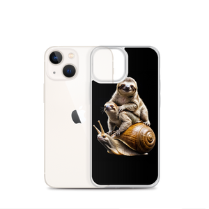 Sloth Riding A Snail iPhone Case