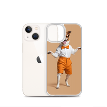 Happy Dancing Dog Beige iPhone Case