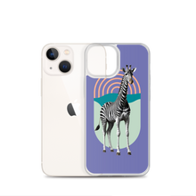 Giraffe Zebra Purple iPhone Case