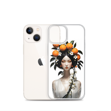 Beauty Lady with Orange Fruits iPhone Case