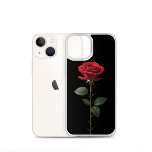 Red Rose on Black iPhone Case