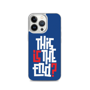 IS/THIS IS THE END? Navy Blue Reverse iPhone Phone Case