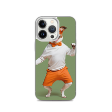 Funny Dancing Dog Green iPhone Case