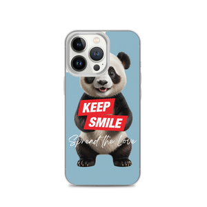 Keep Smile Blue Panda iPhone Case