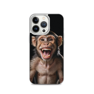 Happy Monkey Black iPhone Case