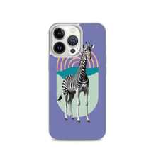 Giraffe Zebra Purple iPhone Case