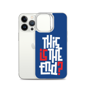 IS/THIS IS THE END? Navy Blue Reverse iPhone Phone Case