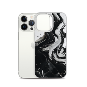 Black and White Fluid iPhone® Phone Case