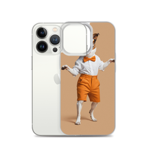 Happy Dancing Dog Beige iPhone Case