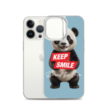 Keep Smile Blue Panda iPhone Case