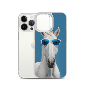 Cool Blue Horse iPhone Case