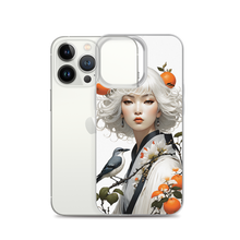 Beauty Lady with Orange and Bird iPhone Case