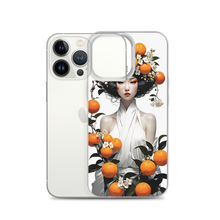 Oriental Lady with Orange Fruits iPhone Case