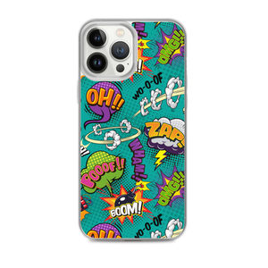 Comic Text Pattern iPhone Case