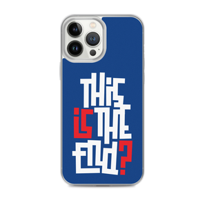 IS/THIS IS THE END? Navy Blue Reverse iPhone Phone Case