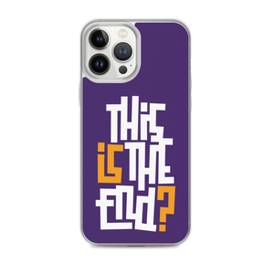 IS/THIS IS THE END? Purple Yellow Reverse iPhone Phone Case