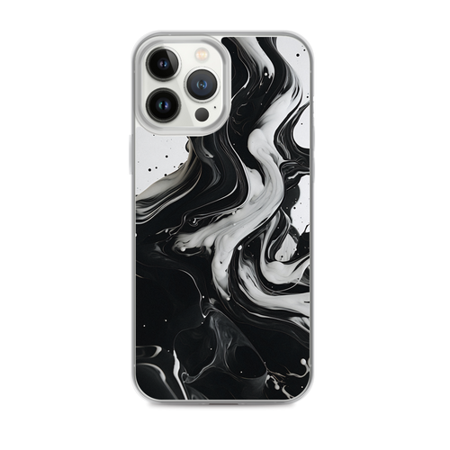 Black and White Fluid iPhone® Phone Case