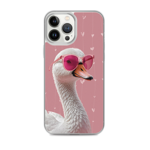 Cute Pink Swan iPhone Case