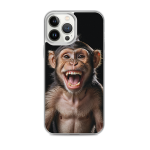 Happy Monkey Black iPhone Case