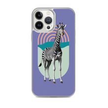 Giraffe Zebra Purple iPhone Case