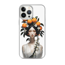 Beauty Lady with Orange Fruits iPhone Case