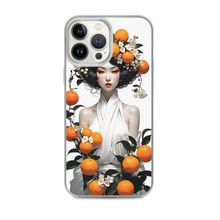 Oriental Lady with Orange Fruits iPhone Case