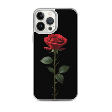 Red Rose on Black iPhone Case