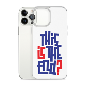 IS/THIS IS THE END? Navy Red iPhone Phone Case