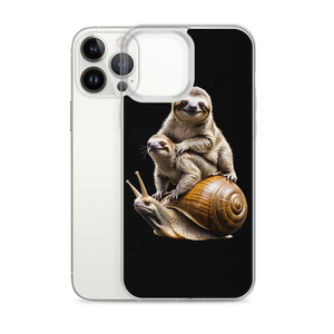 Sloth Riding A Snail iPhone Case