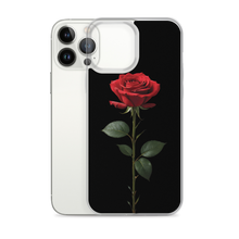 Red Rose on Black iPhone Case