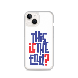 IS/THIS IS THE END? Navy Red iPhone Phone Case