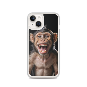 Happy Monkey Black iPhone Case